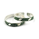925 Sterling Silver Multicolor Toe-rings - Design