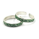 925 Sterling Silver Multicolor Toe-rings - Design