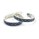 925 Sterling Silver Multicolor Toe-rings - Design
