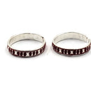 925 Sterling Silver Multicolor Toe-rings - Design
