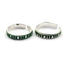 925 Sterling Silver Multicolor Toe-rings - Design