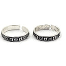 925 Sterling Silver Multicolor Toe-rings - Design