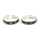 925 Sterling Silver Multicolor Toe-rings - Design