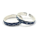 925 Sterling Silver Multicolor Toe-rings - Design