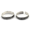 925 Sterling Silver Multicolor Toe-rings - Design