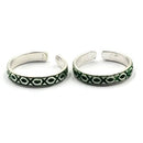 925 Sterling Silver Multicolor Toe-rings - Design