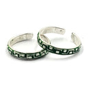 925 Sterling Silver Multicolor Toe-rings - Design