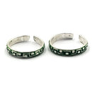 925 Sterling Silver Multicolor Toe-rings - Design