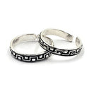 925 Sterling Silver Multicolor Toe-rings - Design
