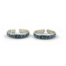925 Sterling Silver Multicolor Toe-rings - Design