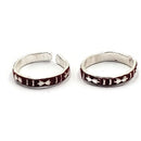 925 Sterling Silver Multicolor Toe-rings - Design