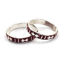 925 Sterling Silver Multicolor Toe-rings - Design