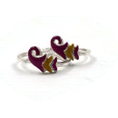 925 Sterling Silver Enamel Toe-rings - Design