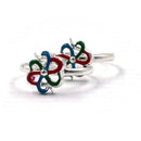 925 Sterling Silver Enamel Toe-rings - Design