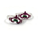925 Sterling Silver Enamel Toe-rings - Design