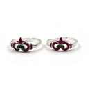 925 Sterling Silver Enamel Toe-rings - Design