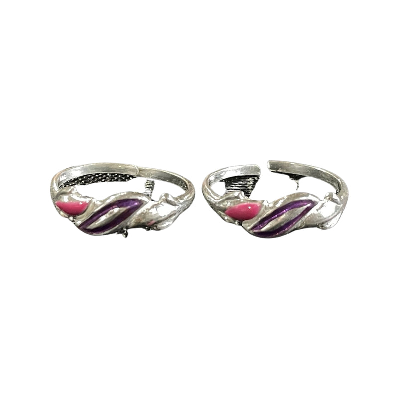 925 Sterling Silver Enamel Toe-rings - Design