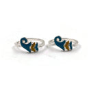925 Sterling Silver Enamel Toe-rings - Design