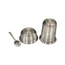 999 Pure Silver Hallmarked 400ml Glass, 250ml Bowl & Spoon for Youth /Adults -4.0 inch Set