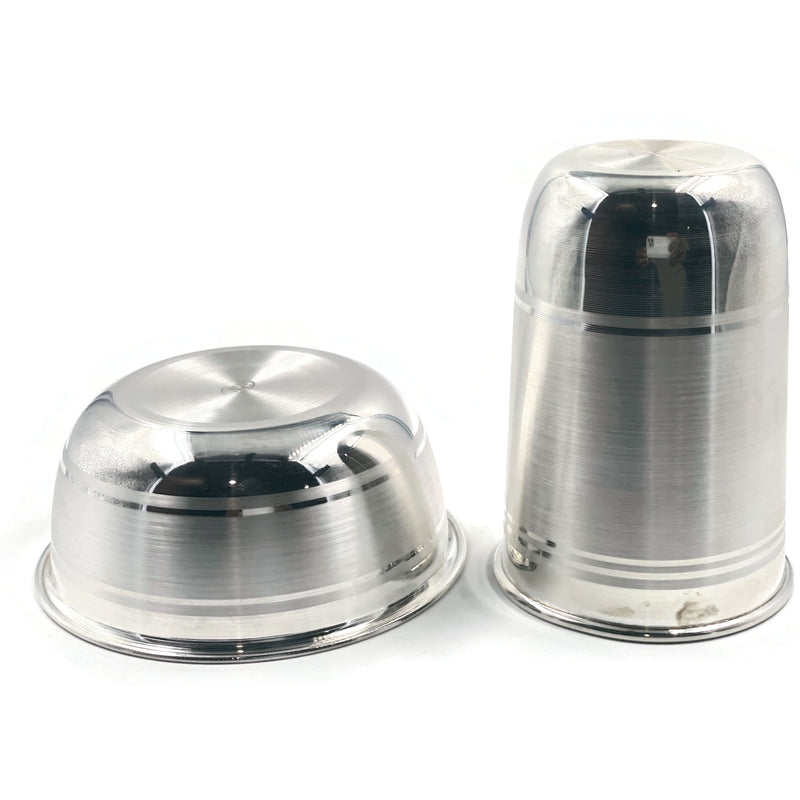 999 Pure Silver 4.0 Inch Glass & 4.3 Inch Bowl - 4.0-inch Set