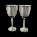 999 Pure Silver Hallmarked Designer Wine Glass Set - Style