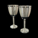 999 Pure Silver Hallmarked Designer Wine Glass Set - Style