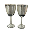 999 Pure Silver Hallmarked Designer Wine Glass Set - Style