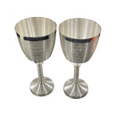 999 Pure Silver Hallmarked Designer Wine Glass Set - Style