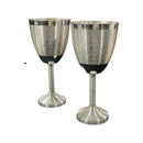 999 Pure Silver Hallmarked Designer Wine Glass Set - Style