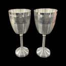 999 Pure Silver Hallmarked Designer Wine Glass Set - Style