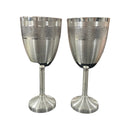 999 Pure Silver Hallmarked Designer Wine Glass Set - Style