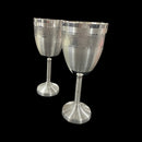 999 Pure Silver Hallmarked Designer Wine Glass Set - Style