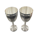 999 Pure Silver Hallmarked Designer Wine Glass Set - Style