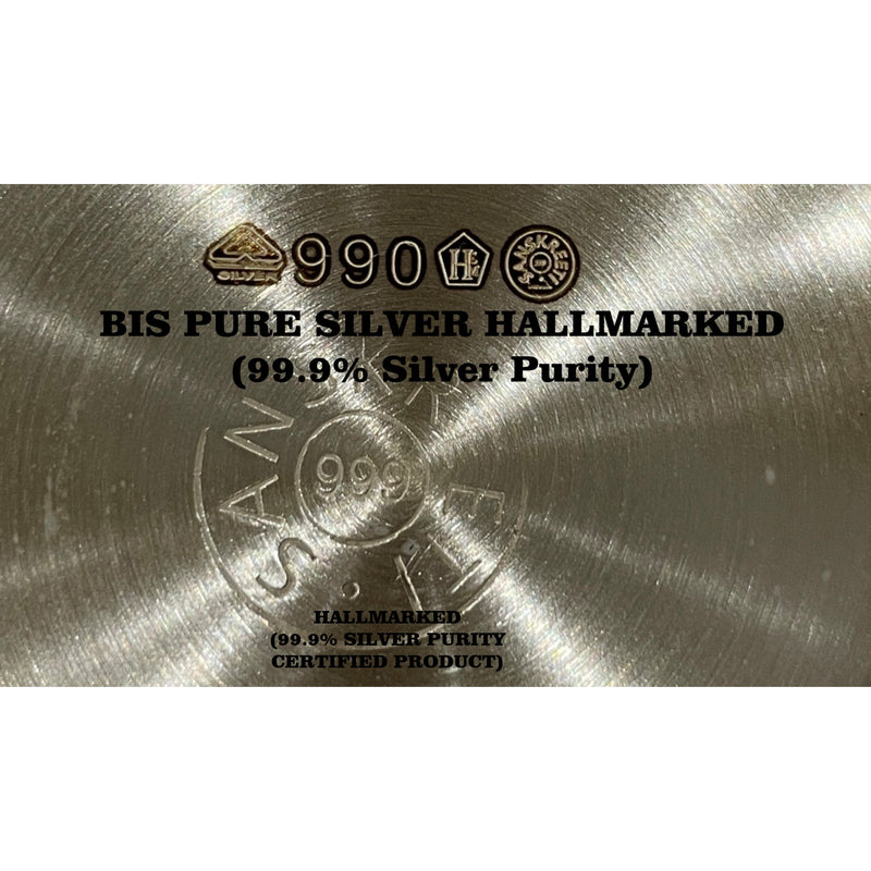 999 Pure Silver 9.0 Inch Hallmarked Youth Dinner Set - Set