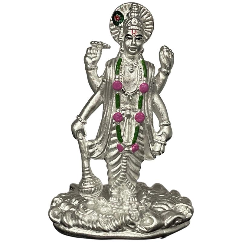 999 Pure Silver Lord Vishnu / Satya Narayana idol / Statue / Murthi (Figurine