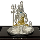 999 Pure Silver Lord Shiv idol - 2.0-inch Tall Statue / Murti(Figurine