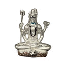 999 Pure Silver Lord Shiva Idol - 2.0-inch Tall Statue / Murti (Figurine